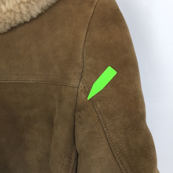 Vintage Women’s Shearling Coat Genuine Suede Leather Penny Lane Style Western - Picture 12 of 17